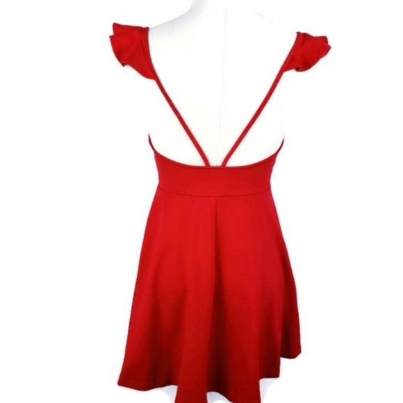 Lulu’s Red Skater Dress Small - Picture 6 of 7